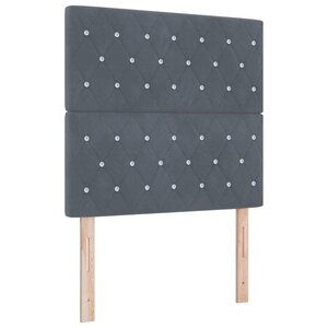 vidaXL Tête de lit avec tête de lit Gris foncé 100 cm Cuir synthétique