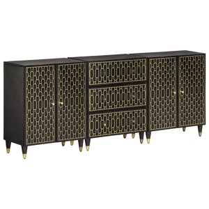 vidaXL Armoires latérales 3 Pièces 60x33x75 cm bois massif de manguier