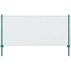 vidaXL Clôture en grillage métallique avec poteaux Acier 25x0 75m Vert