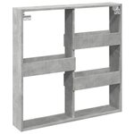 vidaXL Armoire murale gris béton 80x15x80 cm bois d'ingénierie