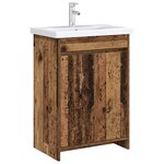 vidaXL Meuble sous lavabo de salle de bain Bois ancien