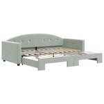 vidaXL Lit de jour avec lit gigogne gris clair 90x200 cm velours