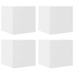 vidaXL Meubles TV muraux 4 Pièces Blanc 30 5x30x30 cm