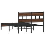 vidaXL Cadre de lit sans matelas chêne marron 120x190 cm