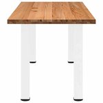 vidaXL Table à manger marron clair bois de chêne massif rectangulaire