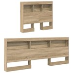 vidaXL Tête de lit de rangement Chêne Sonoma 75 cm Bois d'ingénierie