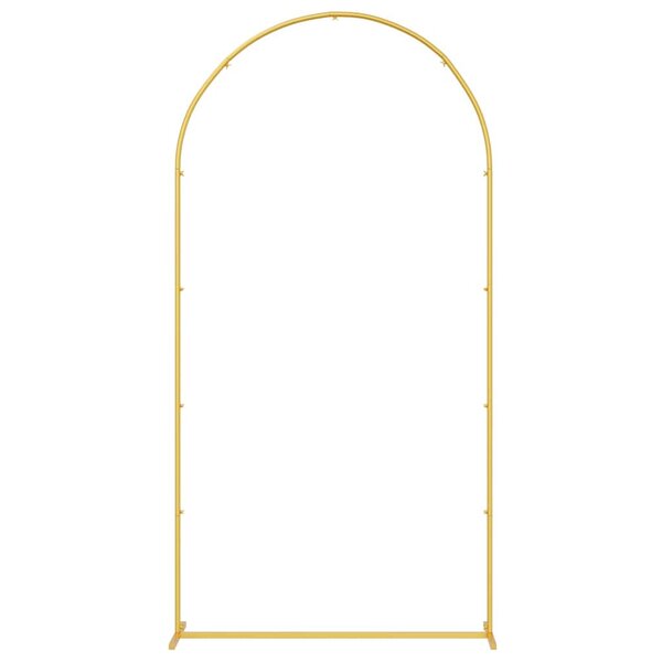 vidaXL Arche de mariage Doré 100 x 39 x 200 cm Acier