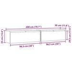 vidaXL Armoires murales 2 Pièces Blanc 100x30x35 cm Bois de pin massif