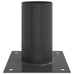 vidaXL Ancre ronde au sol 4 Pièces Anthracite 15 x 15 x 15 cm métal