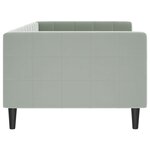 vidaXL Lit de repos gris clair 90x190 cm velours