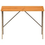 vidaXL Table de jardin avec dessus en bois d'acacia beige 105x75x72 cm
