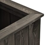 vidaXL Lit surélevé Gris foncé 74x77x30 cm Bois de pin massif
