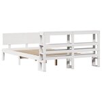 vidaXL Cadre de lit avec tête de lit sans matelas blanc 150x200 cm