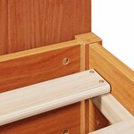 vidaXL Lit bibliothèque sans matelas cire marron 75x190 cm pin massif