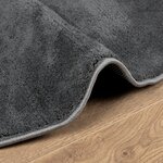 vidaXL Tapis OVIEDO à poils courts anthracite Ø 160 cm