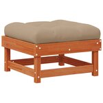 vidaXL Ensemble de salon de jardin 6 Pièces Brun cire Bois de pin massif