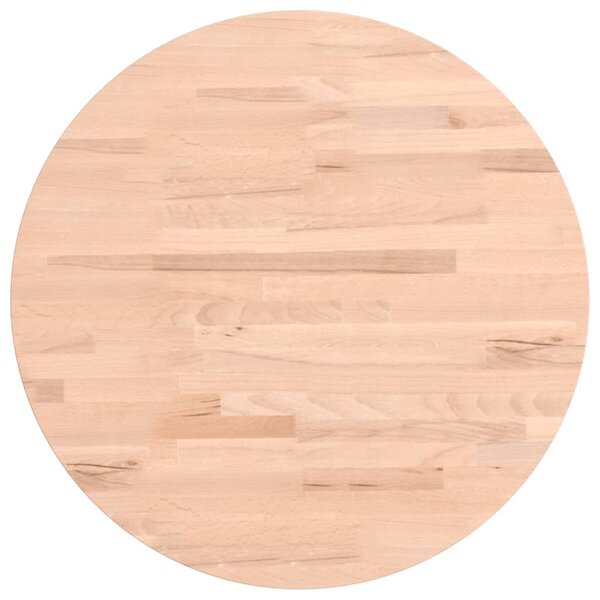 vidaXL Dessus de table Ø50x2 5 cm rond bois massif de hêtre