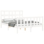 vidaXL Cadre de lit sans matelas blanc 120x200 cm bois de pin massif