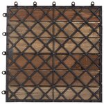vidaXL Carreau de terrasse 30 Pièces Gris 30 x 30 cm Bois d'acacia