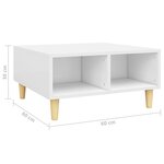 vidaXL Table basse blanc 60x60x30 cm bois d'ingénierie