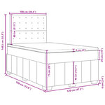 vidaXL Sommier à lattes de lit avec matelas bleu 120x190 cm tissu