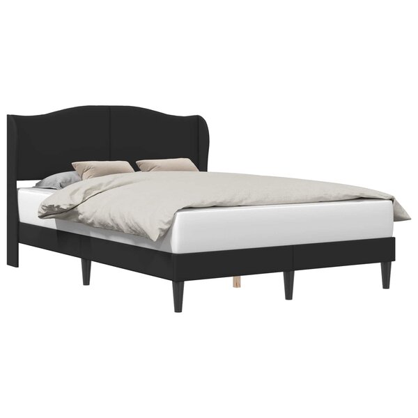 vidaXL Cadre de lit avec tête de lit Noir 160 x 200 cm Simili cuir