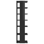 vidaXL Armoires à chaussures 2 Pièces Noir brillant 27 5x27x102 cm