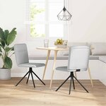 vidaXL Chaises à manger lot de 2 gris nuage tissu