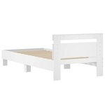 vidaXL Cadre de lit Blanc Bois d'ingénierie