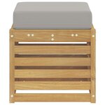 vidaXL Banc de Jardin Bois d'Acacia Massif Blanc