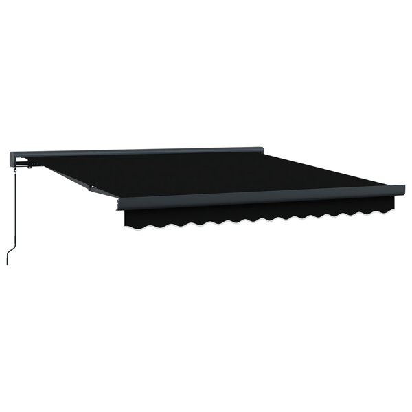 vidaXL Store Manuel Rétractable Noir 300x250 cm