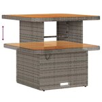 vidaXL Ensemble de canapé de jardin avec coussin 8 Pièces Gris polyrotin