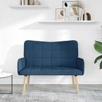 vidaXL Sofa 2 places Bleu 115 x 61 x 87 cm Tissu