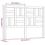vidaXL Tête de lit 146x4x104 cm Bois massif de pin