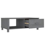 vidaXL Table basse HAMAR Gris foncé 100x55x35 cm Bois massif de pin