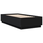 vidaXL Cadre de lit sans matelas noir 90x190 cm