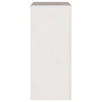 Commode vidaXL "DRAMMEN" Blanche 76 5x40x91 cm En Bois Massif de Pin