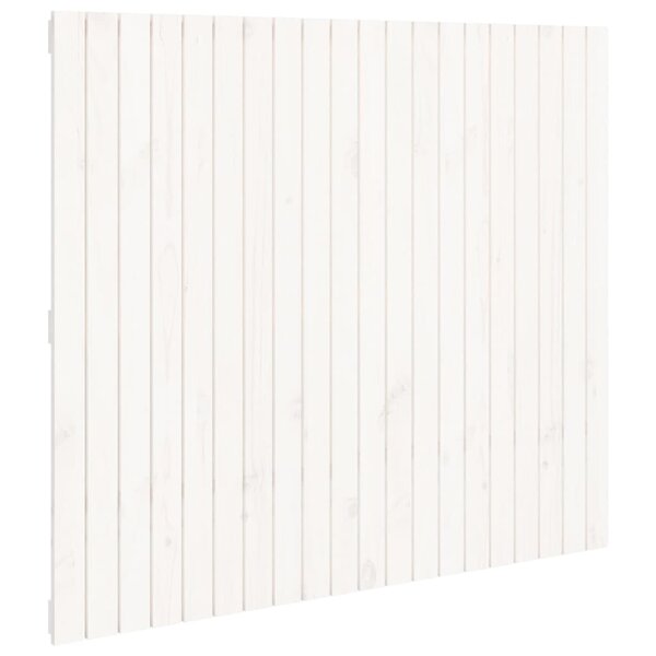 vidaXL Tête de lit murale Blanc 127 5x3x110 cm Bois massif de pin