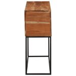 vidaXL Table console 110x30x75 cm bois massif d'acacia et fer