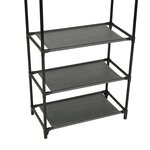 vidaXL Porte-vêtements Acier et tissu non-tissé 55x28 5x175 cm Noir