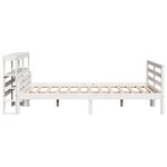 vidaXL Cadre de lit avec tête de lit sans matelas blanc 140x200 cm