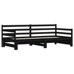 vidaXL Lit de jour et lit gigogne sans matelas 90x200 cm bois massif