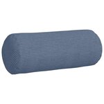 vidaXL Coussins d'accent 2 Pièces Bleu Ø 15 x 40 cm