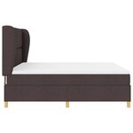 vidaXL Lit à ressorts avec matelas gris foncé 90x190 cm Marron foncé