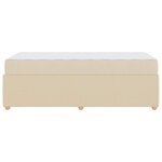 vidaXL Cadre de lit avec matelas Crème 90 x 190 cm tissu