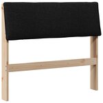 vidaXL Tête de lit capitonnée Noir 100 cm Pin massif