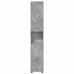vidaXL Cabinet de salle de bain TULUM Gris béton 37 x 31.5 x 203 cm