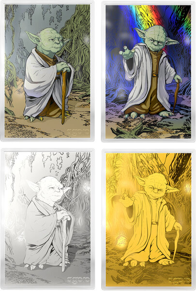 Monnaie MASTER YODA Star Wars Blind Box Feuille Argent ou Or Niue 2026
