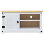 vidaXL Meuble TV Corona Blanc 100 x 40 x 52 cm Pin massif