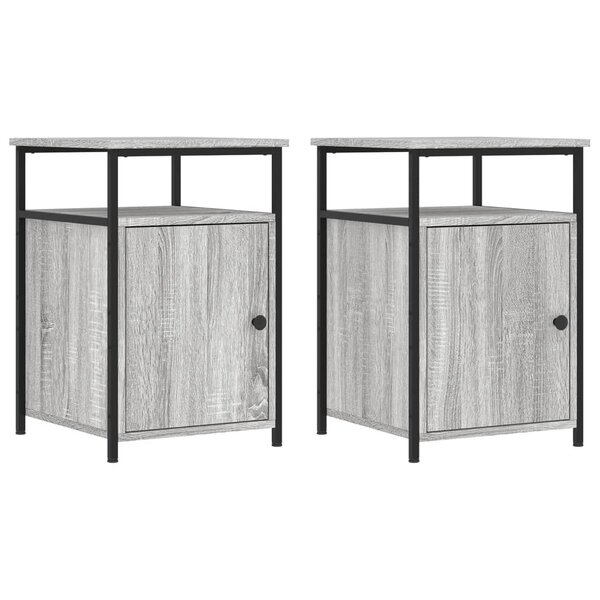vidaXL Tables de chevet 2 Pièces sonoma gris 40x42x60cm bois d'ingénierie